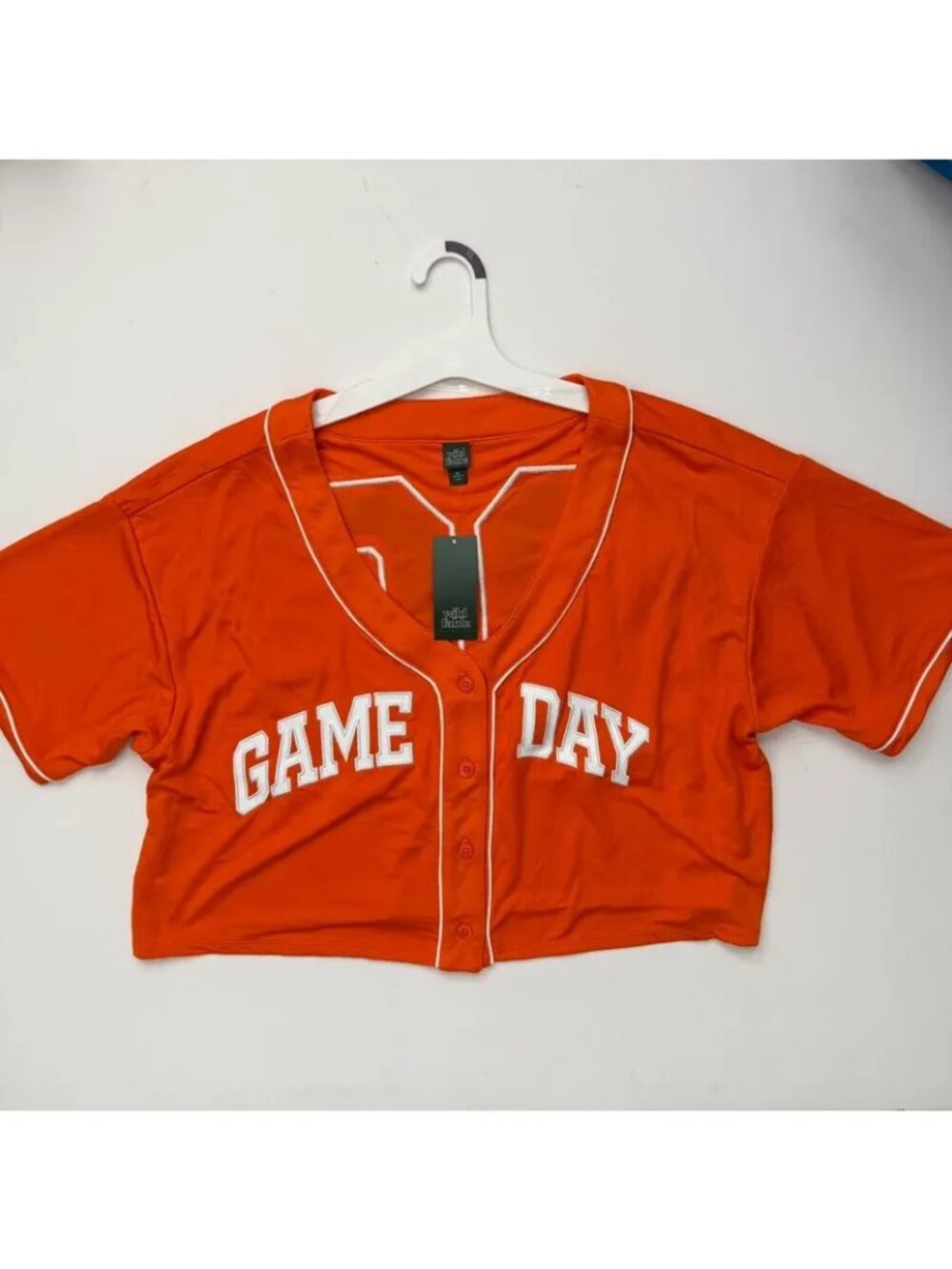 Wild Fable Women’s Orange Cropped Jersey Size XL